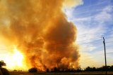 View of field fire between Lemoore and Naval Air Station.